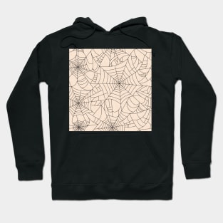 Copy of Spiderwebs - black on ecru Hoodie